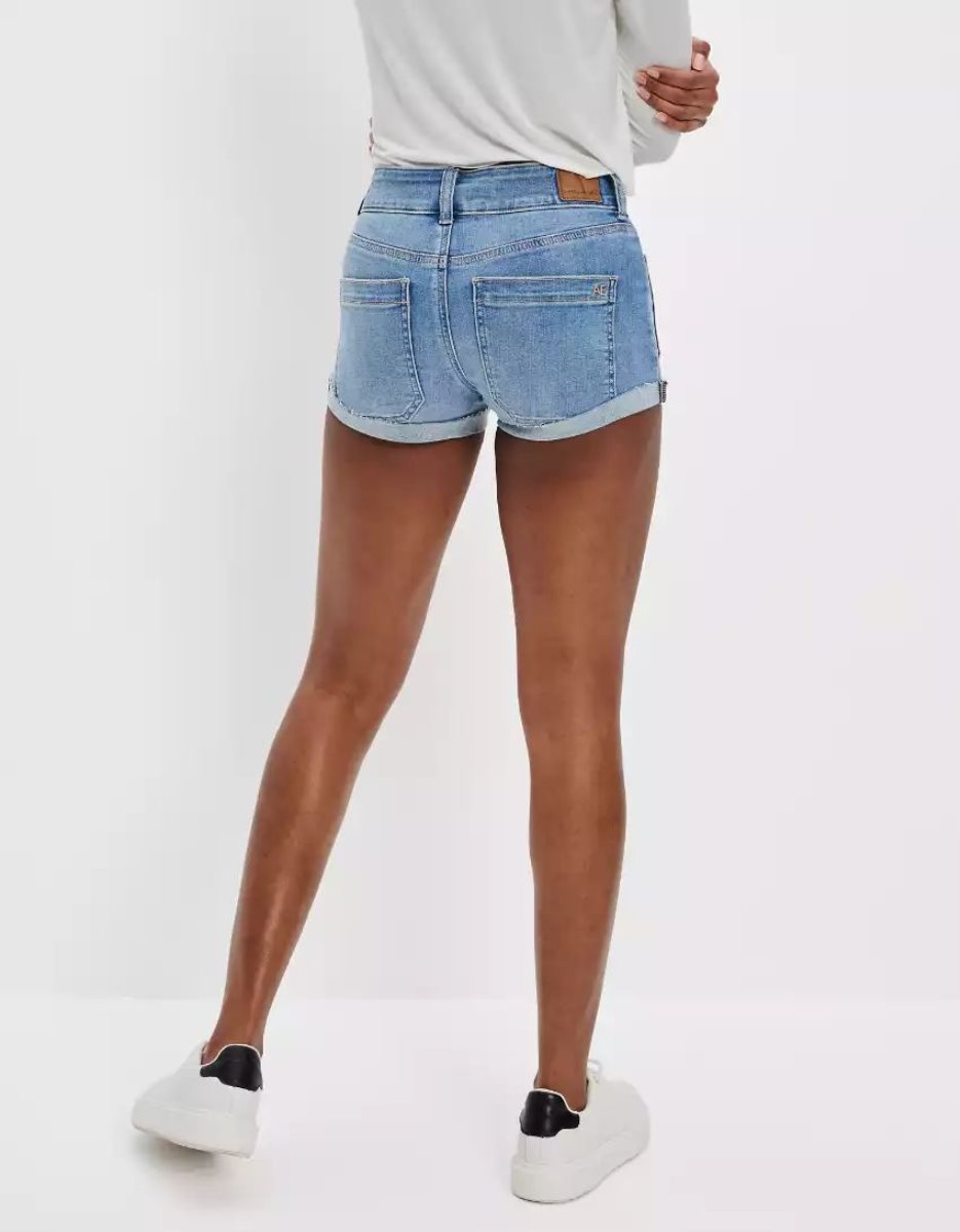 Shorts American Eagle AE Ne(x)t Level High-Waisted Denim Indigo Femme | TSA-22726790